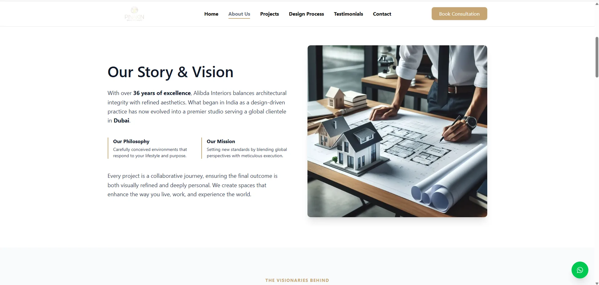 Alibda Interiors live website case study