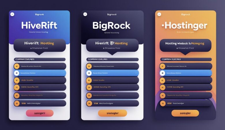HiveRift Hosting vs BigRock vs Hostinger